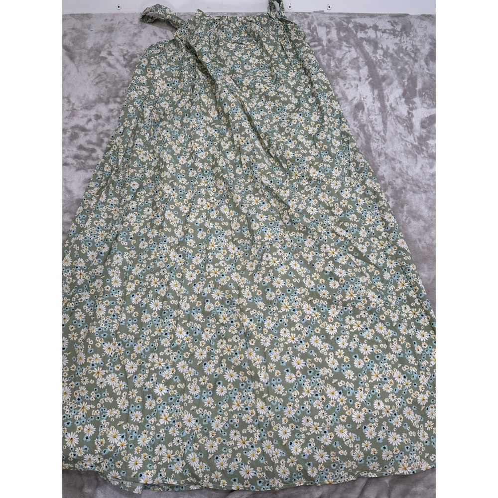 Emory Park Green Floral Cottagecore Dress Womens Size Small Cotton Lined Daisy‎